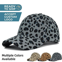 Gorra de Béisbol con Estampado de Leopardo en Pana, Gorra de Moda Unisex con Cierre a Presión para Hombre y Mujer, Transpirable, Protección Solar, 3 Colores