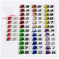 Autocollants 3D ABS pour voiture, emblème de coffre arrière pour A3/A4/A5/A6/A7/A8/A3+/A4+/A5+/A6+/A7+/A8+, décalcomanie de carrosserie, décoration de relooking