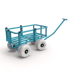Carrello da Pesca Pieghevole in Alluminio con Quattro Ruote Gonfiabili, Capacità di Carico 120kg, Portatile, Personalizzabile OEM, per Spiaggia - Product Image 6