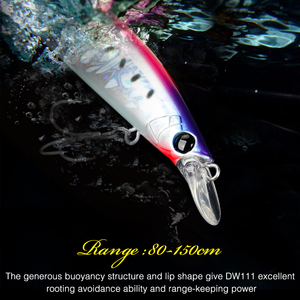 TSURINOYA 130F Leurre de pêche flottant Minnow de grande taille 130mm 23g TWINKLE DW111 Longue portée pour la pêche au bar et au flétan, appât artificiel dur - Product Image 5