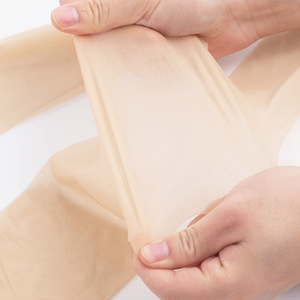Ultra Thin Sheer Open Crotch Stockings For Women Flesh Tone Anti Snagging Summer Wear Solid Color Polyester Fiber - Product Image 4