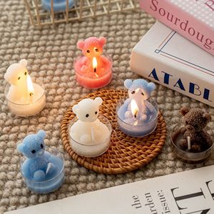 LANJO Teddy Bear <b>Tea</b> <b>Light</b> Scented Candle Gift Set Aromatherapy Soy Wax Candle for Friends Birthday Wedding Favor Home Decor - Product Image 4