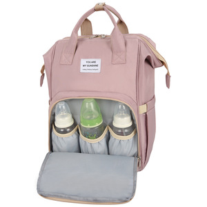 Mochila de Fraldas para Mães com Assento Portátil à Prova d'Água, Novo Design para Viagens, Cor Marrom - Product Image 1