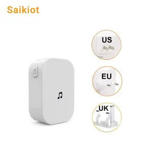 Saikiot ไร้สายระฆังอัจฉริยะเข็มกลัด US EU UK ปลั๊กดิจิตอลระฆังระฆังในครัวเรือนระยะไกลภาพอินเตอร์คอมกริ่งประตู