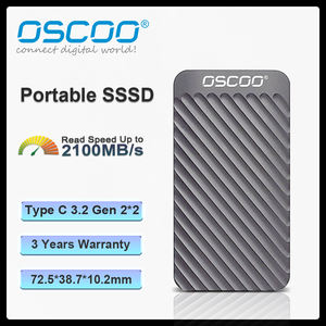 OSCOO 4TB externe Festplatte SSD 2100 MB/s lesen 1900 MB/s schreiben 2TB 1TB 512GB mobile Festplatte Externe tragbare SSD - Product Image 1