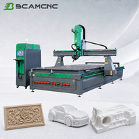 Máquina de Tallado en Relieve de Madera, Espuma y Acrílico de Bajo Costo Directo de Fábrica para Moldes de Muebles, Router CNC de 4 Ejes Económico