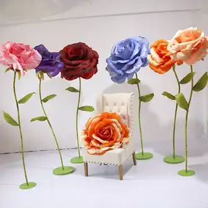 Offre Spéciale Artisanat En Gros Pas Cher Mariage Fleur En Papier Artificielle Animatronics Belles Fleurs De Couleur
