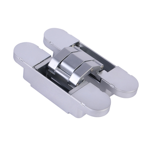Bisagra de puerta oculta de zinc satinado cromado, ajustable en 3D, de alta resistencia para puertas planas - Product Image 4