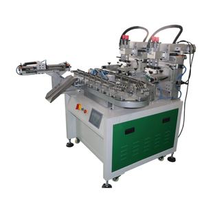 Machine d'impression sérigraphique UV LED 2 couleurs entièrement automatique, état neuf ou d'occasion, imprimante d'étiquettes et de cartes, plateau rotatif, moteur central - Product Image 2