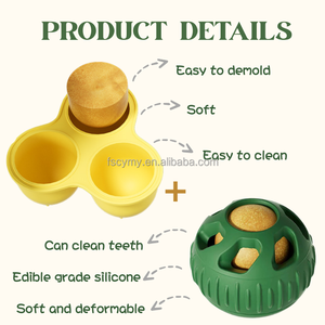 Juguete de Silicona para <span class=keywords><strong>Perros</strong></span>, Bola de Lamer para Alimentación Lenta, Enriquecimiento, con Molde, en Oferta - Product Image 4
