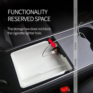 Caja de almacenamiento de reposabrazos de doble capa para coche, organizador de Interior de TPE ABS, consola central, modelo Tesla, novedad de 2023 - Product Image 4