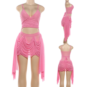 J031A Trendy Women Clothing Boutique Sleeveless Mesh Deed V-Neck Mini <strong>Dresses</strong> Elegant Sexy Cut-Out Party Tassel <strong>Dress</strong> for Women - Product Image 4