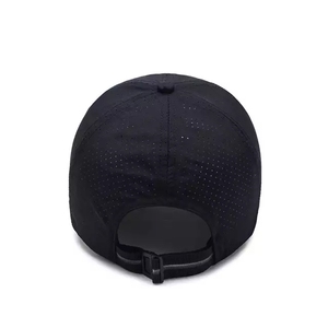 Venta caliente suave negro de secado rápido de logotipo bordado de malla Panel 6 papá sombreros de béisbol deportes gorras - Product Image 5