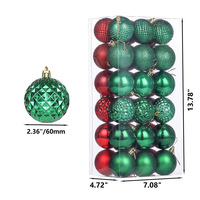 Boules de Noël 2026 – Ornements en plastique incassable fabriqués à la machine, emballage en boîte, pour sapin, fêtes, mariages, à suspendre