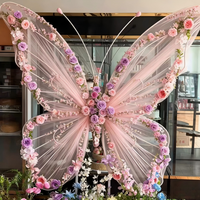 Grande Décoration Florale Artificielle Papillon Géant pour la Maison, le Jardin, les Centres Commerciaux et les Vitrines