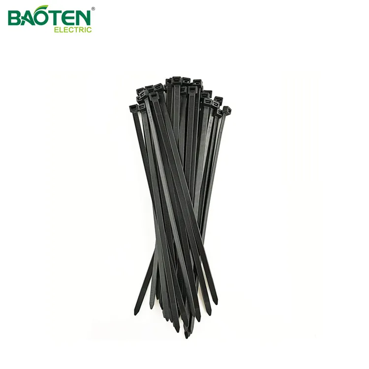 Baoteng Cáp Tie Hot Bán đa màu sắc tự khóa linh hoạt vòng lặp đôi Nylon BT Dây kéo nylon quan hệ nhựa trong nylon CN; zhe