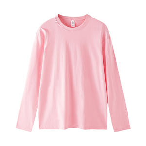 T-shirt à manches longues en coton T-shirt unisexe T-shirt avec logo personnalisé - Product Image 2