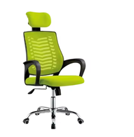 Mobilier de conférence moderne en gros Personnel informatique moderne Chaise de bureau en maille pivotante noire pour direction
