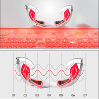Lunettes de massage oculaire à lumière rouge, appareil de luminothérapie pour les yeux, dispositif de beauté à lumière rouge, contrôle du temps, 4 modes, minuterie de 10 minutes