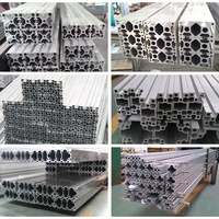 Profilé en aluminium 8040 8080 à rainure en T de 8 mm, profilé en aluminium 40x40 anodisé clair pour système de charpente industrielle