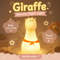 Table enfants LED bébé Animal chambre USB cadeau enfants veilleuses douces Pat chevet Mini sommeil mignon lampes mignon silicone lumière