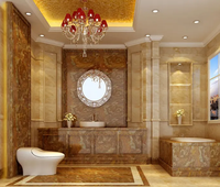 Goldtop personnalisé naturel rétro-éclairé translucide brun tigre onyx jade marbre fond dalles de panneau mural