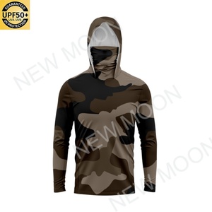 Custom UPF 50+ Fishing UV <b>Hoodie</b> <b>Lightweight</b> Breathable Men's Sun Protection Clothes Fishing Sweatshirt - Product Image 4