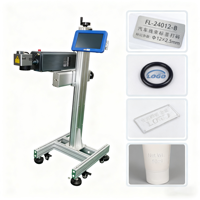 Machine de marquage laser à fibre, moteur à refroidissement par eau, haute précision, facile à utiliser, vitesse rapide, code-barres/code QR automatique pris en charge