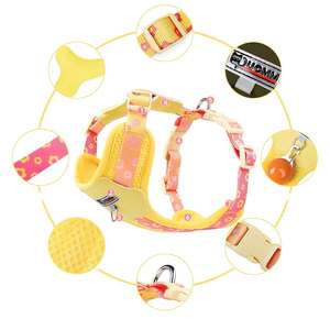 Personalized Polyester Mesh Pet Leashes <b>Harnesses</b> With Custom Print Adjustable For <b>Dog</b> Walking Outdoor - Product Image 5