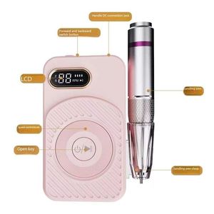 Ponceuse à ongles électrique sans fil rechargeable 45000 tr/min pour le nail art, en plastique, pour le polissage et le retrait de vernis - Product Image 2