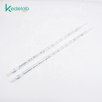 Kedelab Pipette sérologique stérile en plastique jetable de laboratoire 1ml 2ml 5ml 10ml 50ml Pipette sérologique