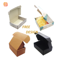 Boîte cadeau pliante en carton ondulé écologique et biodégradable, emballage personnalisé en carton, boîtes d'expédition en papier OEM avec logo