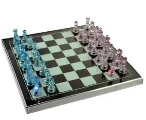 Chess Board Game LED Chess Set Night Light Christmas Festival Gift