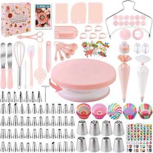 Kit complet de 356 pièces pour la pâtisserie avec des caissettes et des décorations pour cupcakes, idéal pour les tables de desserts de fêtes de Noël - Product Image 3
