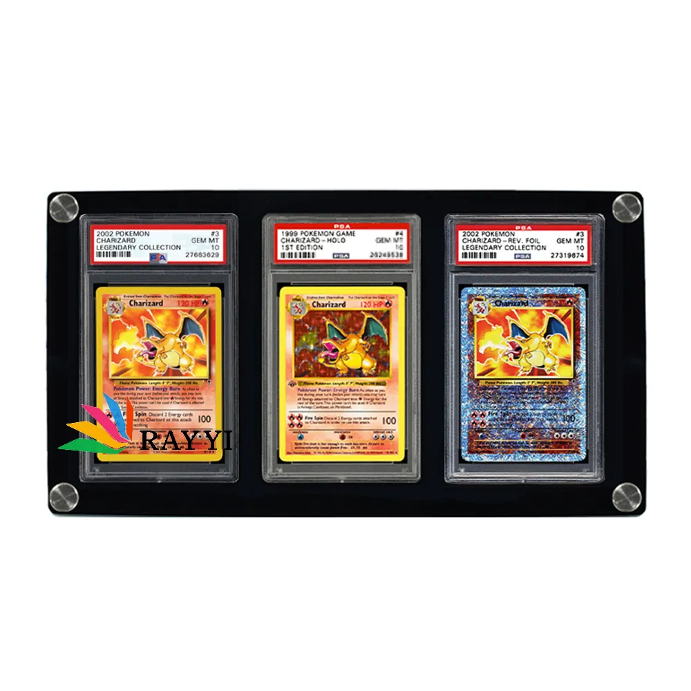 RAYYI (not cards)Custom Wall Mountable acrylic Pokemon graded sports Card slab Frame PSA BGS CGC Grading cards Display Frame