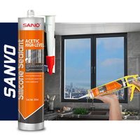 Scellant silicone acétique SANVO à séchage rapide, adhésif pour la construction et l'emballage, résistant aux intempéries
