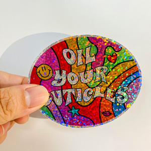 Custom Waterproof Holographic Die Cut <strong>Stickers</strong> <strong>Printing</strong> Logo Vinyl Label Waterproof Decorative Hologram <strong>Sticker</strong> - Product Image 5