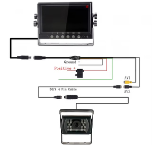 Phổ 7-inch kỹ thuật số LCD hiển thị sao lưu phía sau xem giám sát máy ảnh DVR Ghi màn hình - Product Image 3