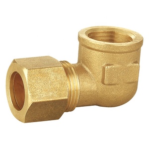 Raccord de compression en laiton plaqué 90 degrés pour tube d'eau, 1/4'', 5/16'', 3/8'', 1/<span class=keywords><strong>2</strong></span>'', forgé, norme SAE, certifié ISO 9001, garantie 5 ans - Product Image 3