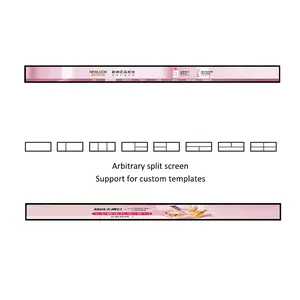 43.8 인치 스트립 화면 사양 좁은 베젤 스트립 가장자리 뻗어 스크린 모니터 스마트 소매 디지털 선반 디스플레이 화면
