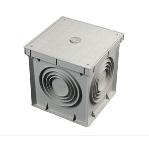 Boîte de câblage Uscita 20x20 cm en plastique gris avec couvercle pour accessoires de câblage - Product Image 1