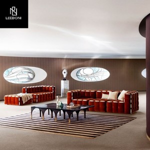 Sofá de Lujo Personalizado, Estilo Italiano <span class=keywords><strong>Minimalista</strong></span>, Diseño Creativo y Clásico para Interiores de Viviendas y Villas - Product Image 2