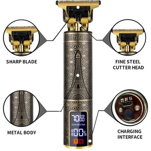 Tondeuses à cheveux électriques professionnelles en métal avec écran LCD, moteur sans balais, rechargeables, pour hommes et animaux de compagnie - Product Image 5