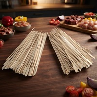 Prix d'usine, vente en gros, brochettes plates de qualité supérieure pour barbecue au charbon, brochettes jetables en bambou Teppo écologiques en vrac