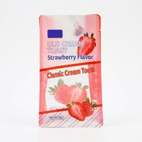 Sachet d'emballage alimentaire personnalisable en PET/PE à huit soudures latérales, résistant à l'humidité, avec impression par gravure pour carton de gâteaux aux fraises et snacks