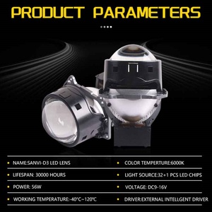 Sanvi New D3 Plug and Play 3.0 Inch <b>Led</b> Project Headlights with 56W 6000K <b>LED</b> <b>Projector</b> Lens Suitable for Toyota BMW - Product Image 6