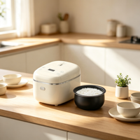 Mini cuiseur à riz électrique 1050W, capacité de 1L pour 1-2 personnes, affichage numérique, minuterie 24H, chauffage par induction, multicuiseur