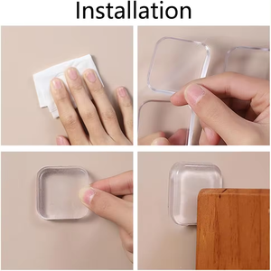 Tapete de silicona transparente para puerta, tapón de goma de plástico, tapón transparente para puerta de seguridad para bebés, decorativo - Product Image 3