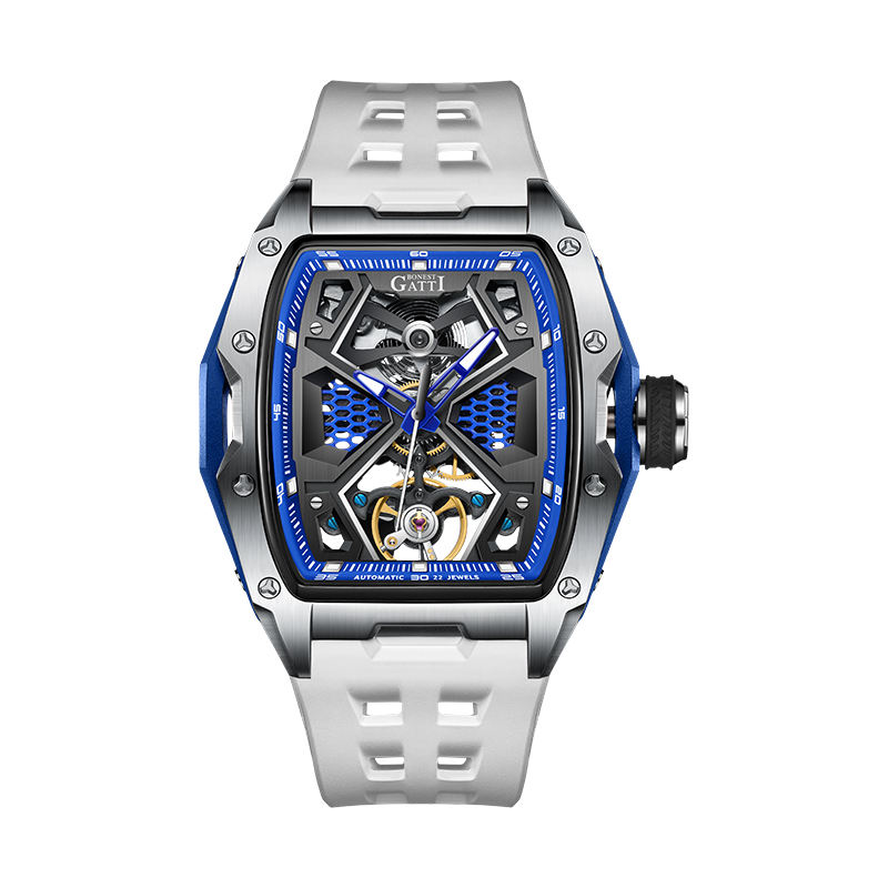 bonest gatti 腕時計　自動巻き　スケルトン BONEST GATTI高品質メンズトノースケルトンメカニカルウォッチ