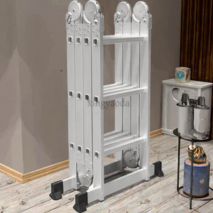 Échelle télescopique en aluminium multi-positions à 4 marches de 4,7 m |   Capacité de charge lourde de 150 kg |   Verrouillage automatique |   Certifié EN131 |   Maison industrielle - Product Image 5